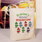 Winter Wonderland Personalized Canvas Tote Bag